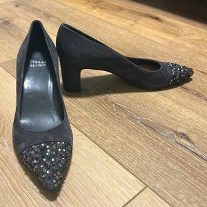 Stuart Weitzman Suede Block Heel